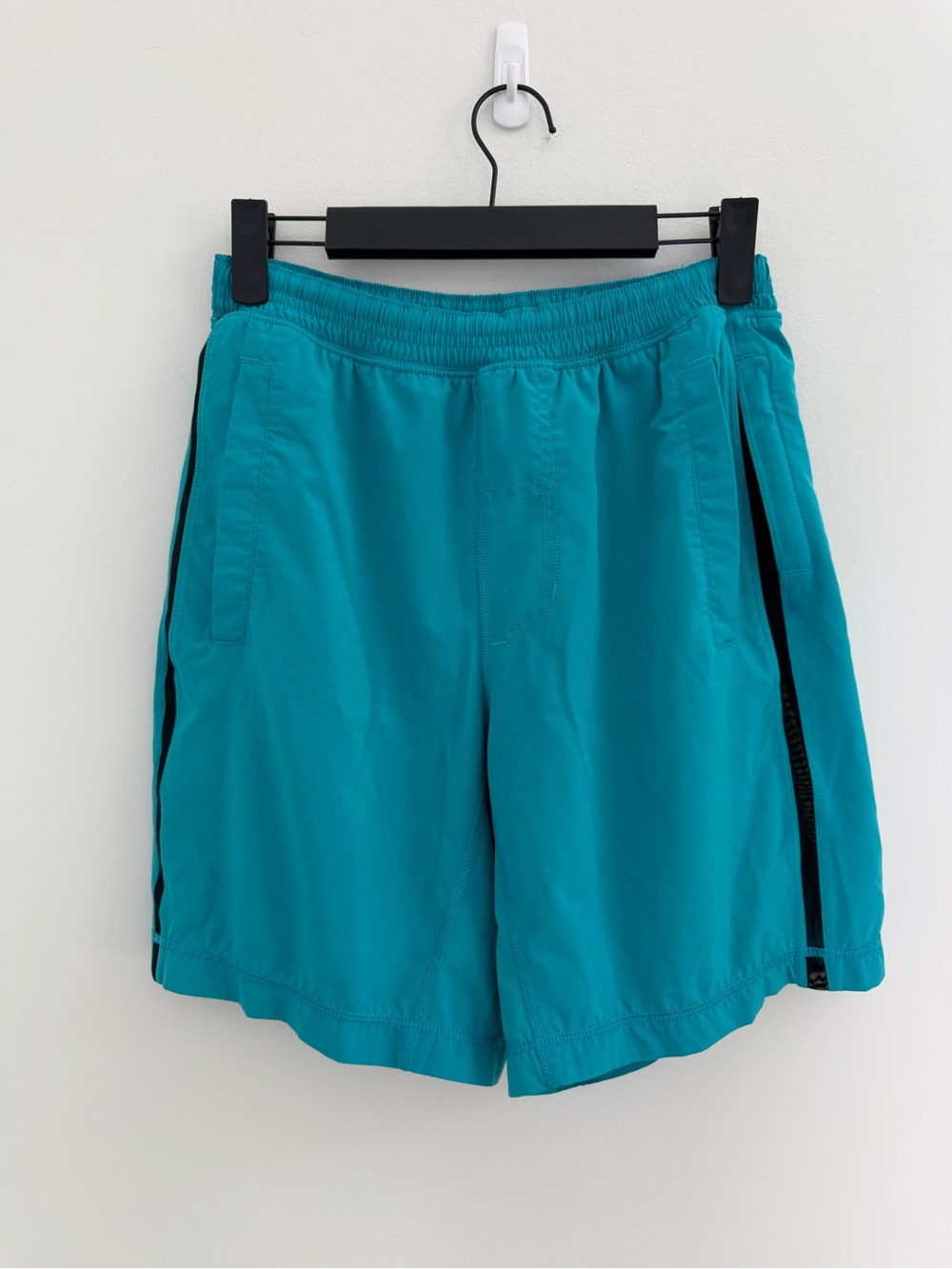 Lululemon Men’s Shorts Pace Breaker 7”Lined Drawstring Teal Blue Sz S Athletic